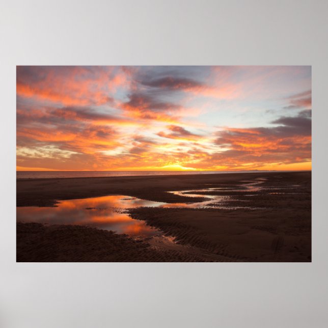 Sonnenuntergang am Meer von Cortez Poster (Vorne)