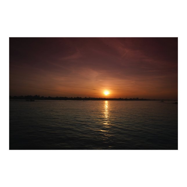 Sonnenuntergang am Mekong-Fluss Fotodruck (Vorne)