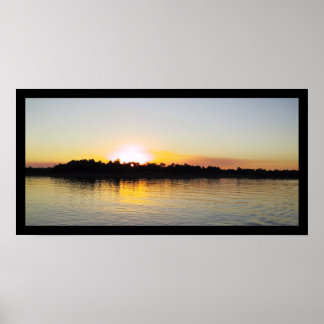 Sonnenuntergang am Mississippi Poster