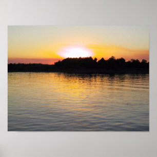 Sonnenuntergang am Mississippi Poster