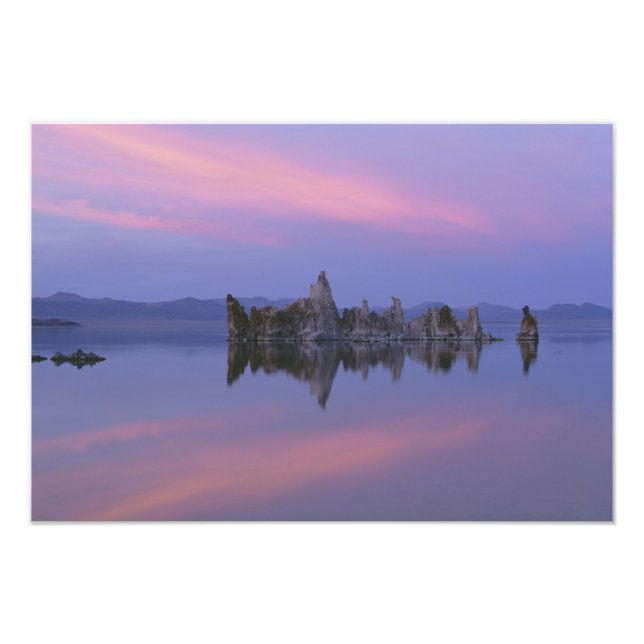 Sonnenuntergang am Mono Lake, CA. Fotodruck (Vorne)