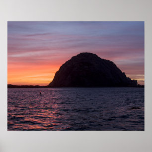 Sonnenuntergang am Morro Felsenplakat Poster
