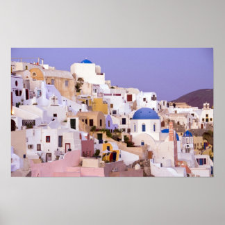 Sonnenuntergang am Öl, Santorin 2 Poster