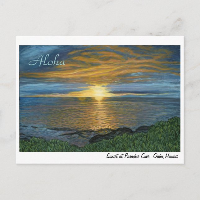 Sonnenuntergang am Paradise Cove Postcard Postkarte (Vorderseite)