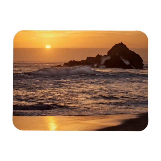 Sonnenuntergang am Pfeiffer Strand Magnet (Horizontal)