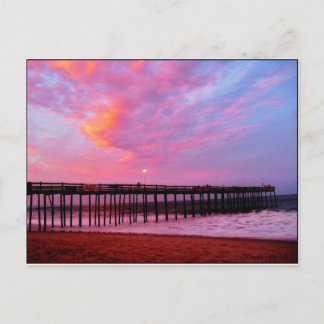 Sonnenuntergang am Pier Postkarte