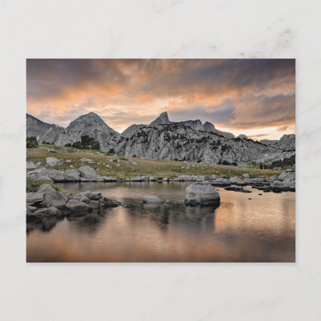 Sonnenuntergang am Pyramid Lake Postkarte (Vorderseite)