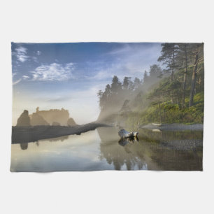 Sonnenuntergang am Ruby Beach, Olympic National Pa Geschirrtuch