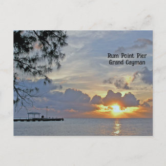 "SONNENUNTERGANG AM RUM POINT Pier, GRAND CAYMAN Postkarte