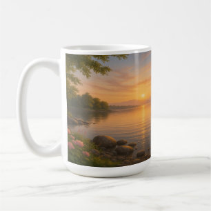 Sonnenuntergang am See Kaffeetasse