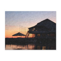 Sonnenuntergang am See Kingston, Ontario, bei Dämm