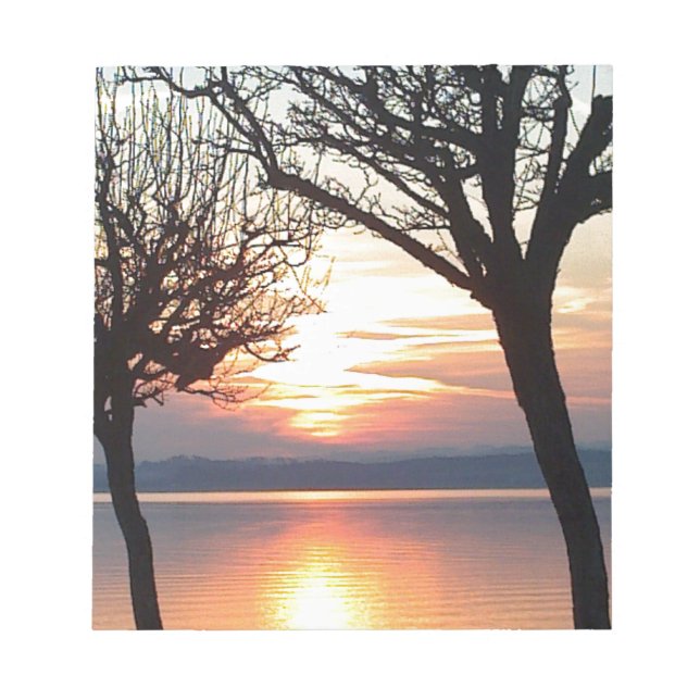 Sonnenuntergang am See Notizblock (Vorderseite)