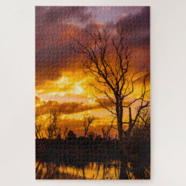 Sonnenuntergang am See Puzzle