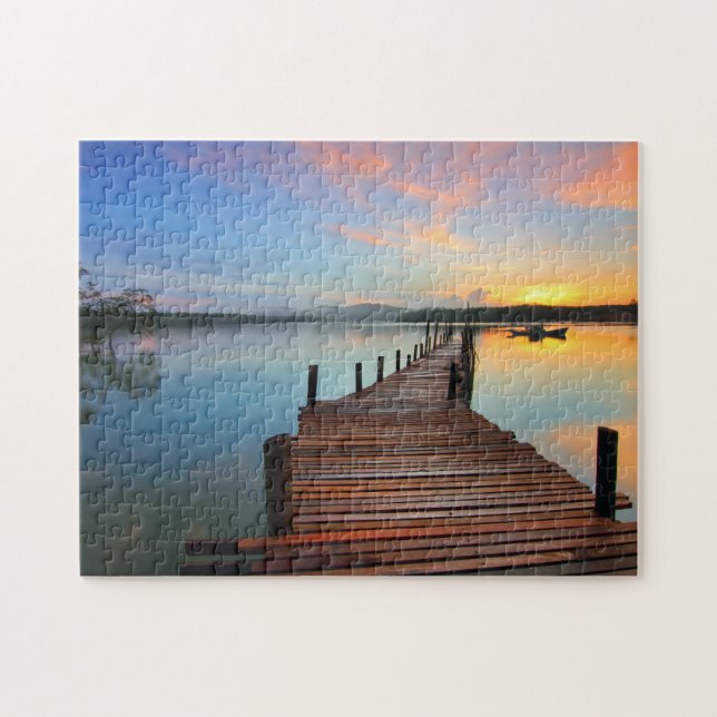 Sonnenuntergang am See Puzzle (Horizontal)