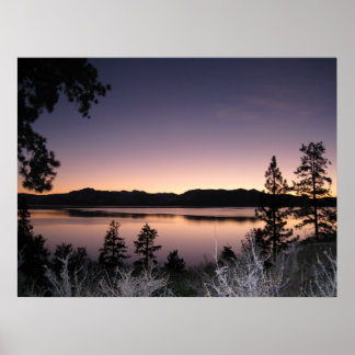 Sonnenuntergang am See Tahoe Poster