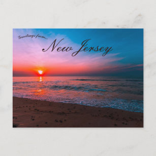 Sonnenuntergang am Spring Lake New Jersey Postkarte