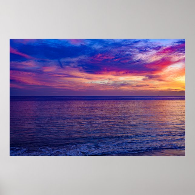Sonnenuntergang am Strand 2 Poster (Vorne)