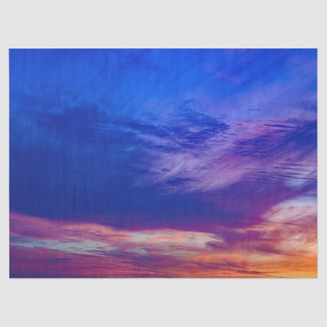 Sonnenuntergang am Strand 3 Papiertaschentuch Seidenpapier (Vorderseite)