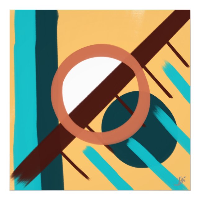 Sonnenuntergang am Strand - Abstrakt Fotodruck (Vorne)