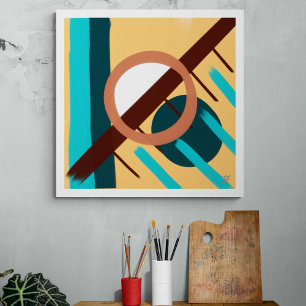 Sonnenuntergang am Strand - Abstrakt Leinwanddruck