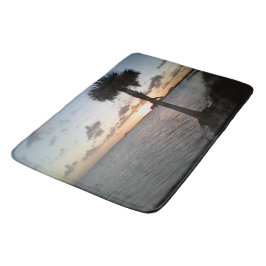 Sonnenuntergang am Strand Badematte