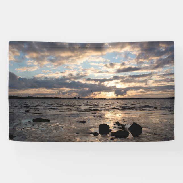 Sonnenuntergang am Strand Banner (Horizontal)