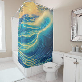 Sonnenuntergang am Strand Duschvorhang