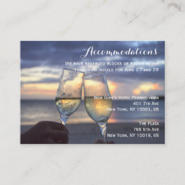 Sonnenuntergang am Strand Hochzeitskarten Begleitkarte