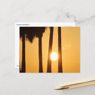 Sonnenuntergang am Strand II Postkarte