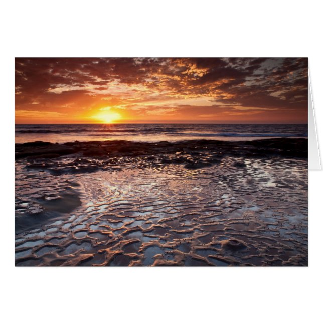 Sonnenuntergang am Strand, Kalifornien (Vorderseite (Horizontal))