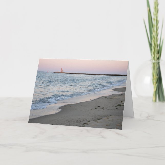 Sonnenuntergang am Strand Karte (Vorderseite)