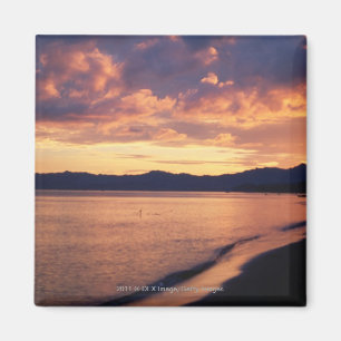 Sonnenuntergang am Strand Magnet