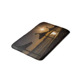 Sonnenuntergang am Strand, Mallorca, Spanien Badematte