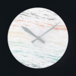 Sonnenuntergang am Strand Moderner Pinselstrich Runde Wanduhr<br><div class="desc">c</div>