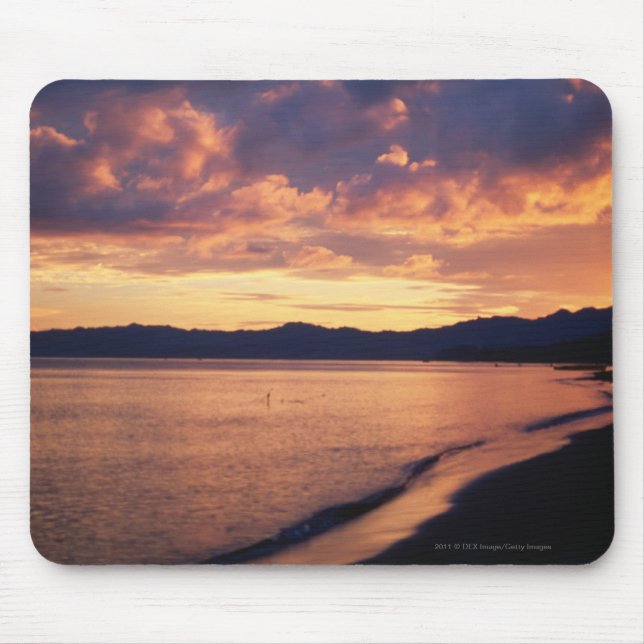 Sonnenuntergang am Strand Mousepad (Vorne)