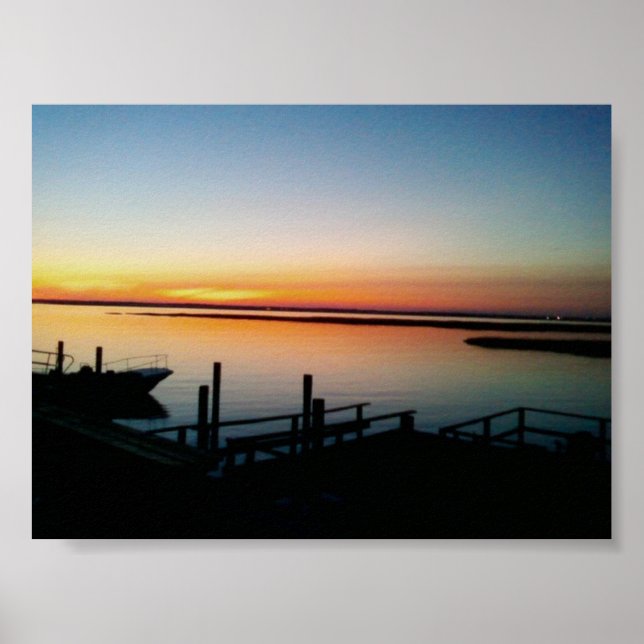 Sonnenuntergang am Strand Poster (Vorne)