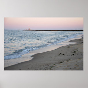 Sonnenuntergang am Strand Poster