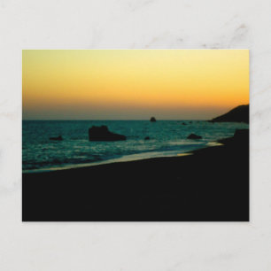 Sonnenuntergang am Strand Postkarte