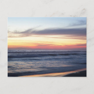 Sonnenuntergang am Strand Postkarte