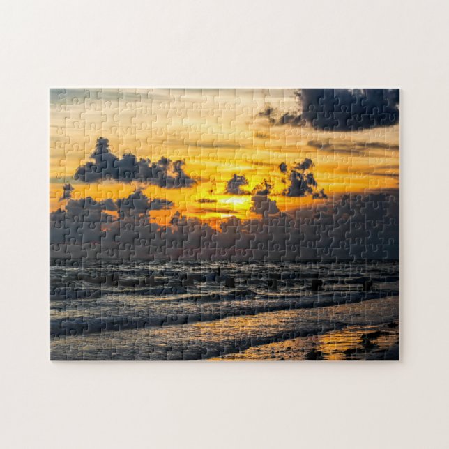 Sonnenuntergang am Strand Puzzle (Horizontal)