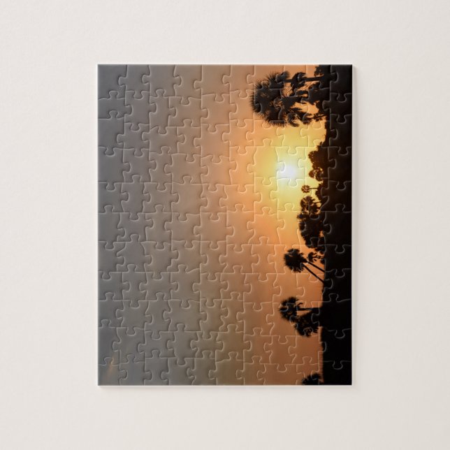 Sonnenuntergang am Strand Puzzle (Vertikal)