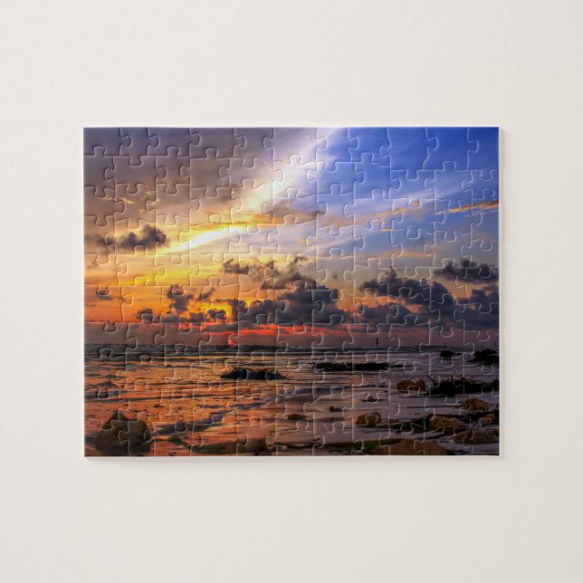 Sonnenuntergang am Strand Puzzle (Horizontal)