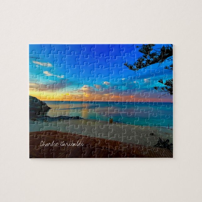 Sonnenuntergang am Strand, Rottnest Island, Austra Puzzle (Horizontal)