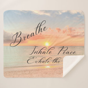 Sonnenuntergang am Strand Sherpa Blanket Sherpadecke