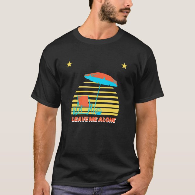 Sonnenuntergang am Strand Verlasse mich allein T-Shirt (Vorderseite)