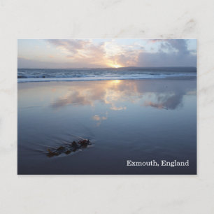Sonnenuntergang am Strand von Exmouth Postcard Postkarte
