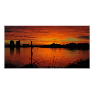 Sonnenuntergang am Strand von Pensacola Poster