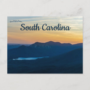 Sonnenuntergang am Table Rock South Carolina Postkarte