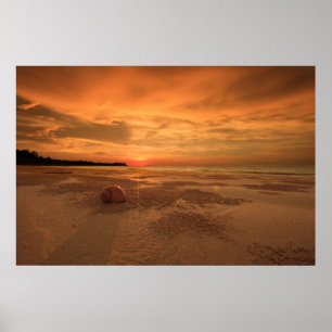 Sonnenuntergang am Thai Beach Poster