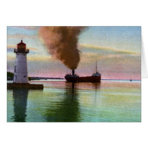 Sonnenuntergang am Upper Light, Sault Ste. Marie,